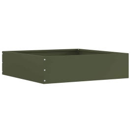 Zāliena Apmale Olīvu Zaļa 50 X 50 X 13 Cm Tērauds Vidaxl