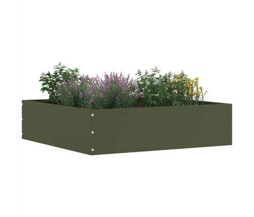 Zāliena Apmale 6 Pcs Olīvu Zaļš 50 X 50 X 13 Cm Tērauds Vidaxl