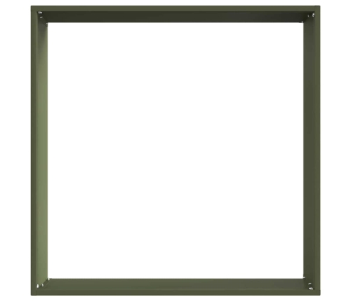 Zāliena Apmale 6 Pcs Olīvu Zaļš 50 X 50 X 13 Cm Tērauds Vidaxl