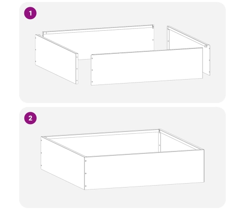 Zāliena Apmale 6 Pcs Sudraba 50 X 50 X 13 Cm Cinkots Tērauds Vidaxl