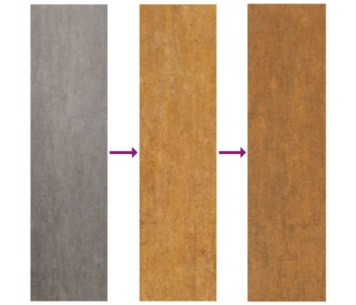 Zāliena Apmale 6 Pcs Rūsa 50 X 50 X 13 Cm Novecināts Tērauds Vidaxl