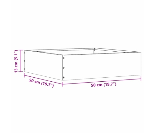 Zāliena Apmale 6 Pcs Rūsa 50 X 50 X 13 Cm Novecināts Tērauds Vidaxl
