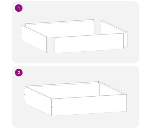 Zāliena Apmale 6 Pcs Melna 60 X 60 X 13 Cm Tērauds Vidaxl