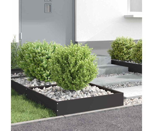 Zāliena Apmale 6 Pcs Melna 60 X 60 X 13 Cm Tērauds Vidaxl