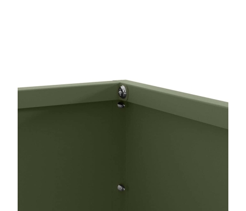 Zāliena Apmale 6 Pcs Olīvu Zaļš 60 X 60 X 13 Cm Tērauds Vidaxl