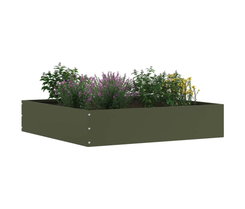 Zāliena Apmale 6 Pcs Olīvu Zaļš 60 X 60 X 13 Cm Tērauds Vidaxl