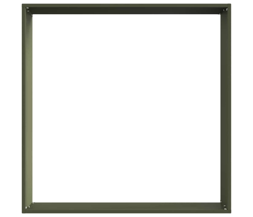 Zāliena Apmale 6 Pcs Olīvu Zaļš 60 X 60 X 13 Cm Tērauds Vidaxl