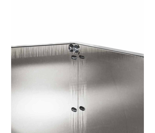 Zāliena Apmale 6 Pcs Sudraba 60 X 60 X 13 Cm Nerūsējošs Tērauds Vidaxl