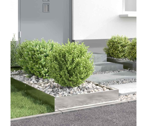 Zāliena Apmale 6 Pcs Sudraba 60 X 60 X 13 Cm Nerūsējošs Tērauds Vidaxl