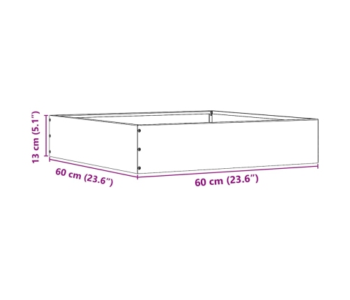 Zāliena Apmale 6 Pcs Sudraba 60 X 60 X 13 Cm Nerūsējošs Tērauds Vidaxl