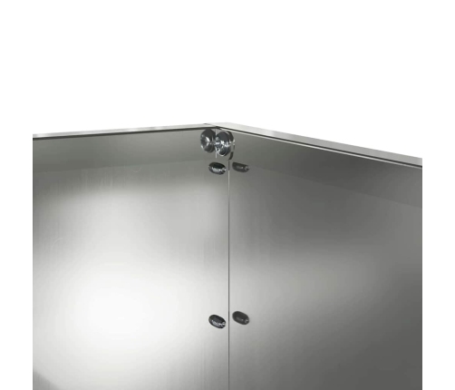 Zāliena Apmale Sudraba 60 X 60 X 13 Cm Cinkots Tērauds Vidaxl