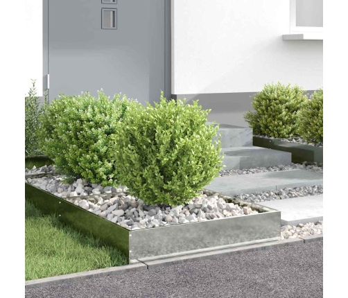 Zāliena Apmale 6 Pcs Sudraba 60 X 60 X 13 Cm Cinkots Tērauds Vidaxl