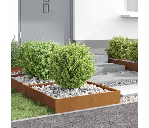 Zāliena Apmale 6 Pcs Rūsa 60 X 60 X 13 Cm Novecināts Tērauds Vidaxl