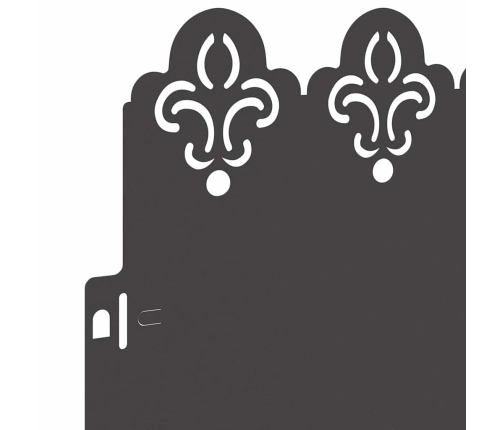 Zāliena Apmales 10 Pcs Melna 103 X 0,05 X 22 Cm Tērauds Vidaxl