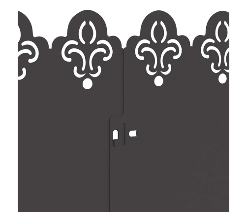 Zāliena Apmales 20 Pcs Melna 103 X 0,05 X 22 Cm Tērauds Vidaxl