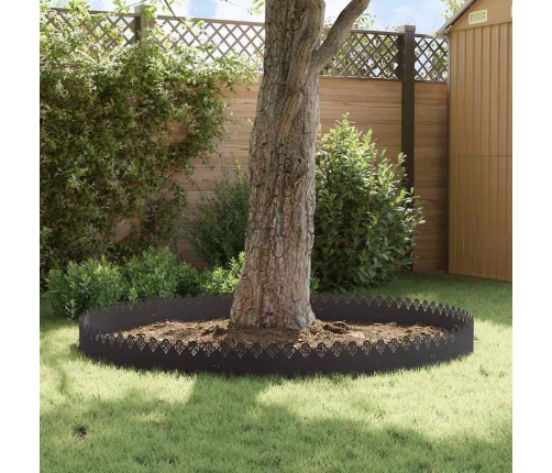 Zāliena Apmales 20 Pcs Melna 103 X 0,05 X 22 Cm Tērauds Vidaxl