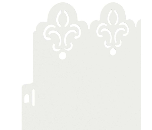 Zāliena Apmales 10 Pcs Balts 103 X 0,05 X 22 Cm Tērauds Vidaxl