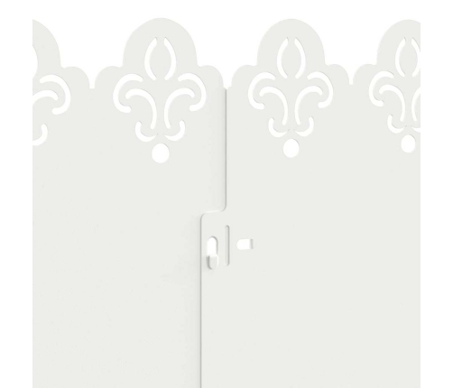 Zāliena Apmales 10 Pcs Balts 103 X 0,05 X 22 Cm Tērauds Vidaxl