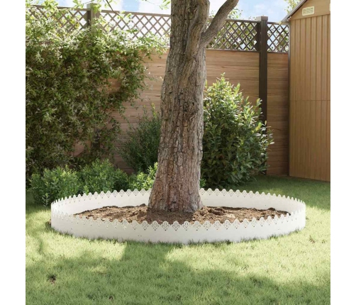 Zāliena Apmales 10 Pcs Balts 103 X 0,05 X 22 Cm Tērauds Vidaxl