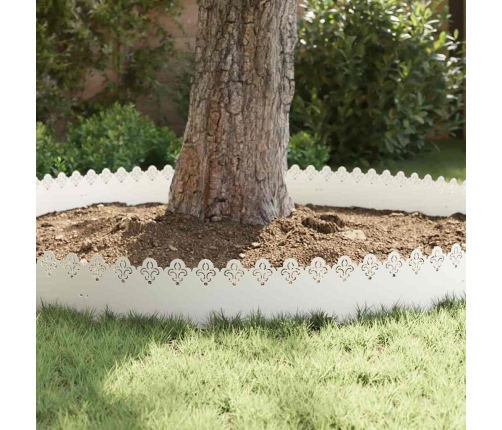 Zāliena Apmales 30 Pcs Balts 103 X 0,05 X 22 Cm Tērauds Vidaxl