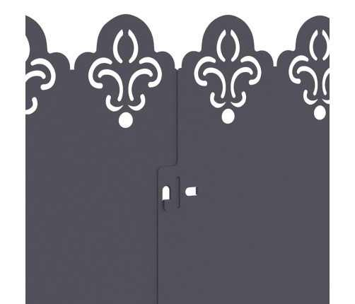 Zāliena Apmales 10 Pcs Antracīts 103 X 0,05 X 22 Cm Tērauds Vidaxl