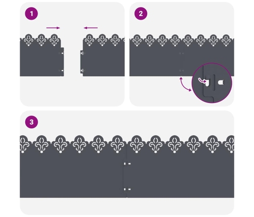 Zāliena Apmales 20 Pcs Antracīts 103 X 0,05 X 22 Cm Tērauds Vidaxl