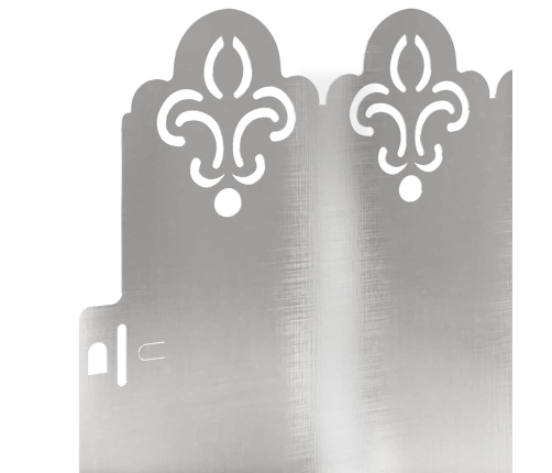 Zāliena Apmales 10 Pcs Sudraba 103 X 0,05 X 22 Cm Vidaxl