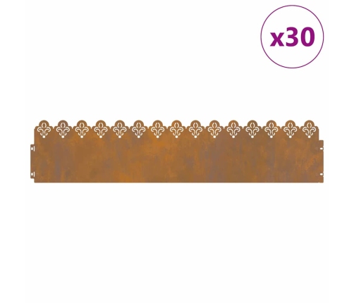 Zāliena Apmales 30 Pcs Rūsa 103 X 0,05 X 22 Cm Vidaxl