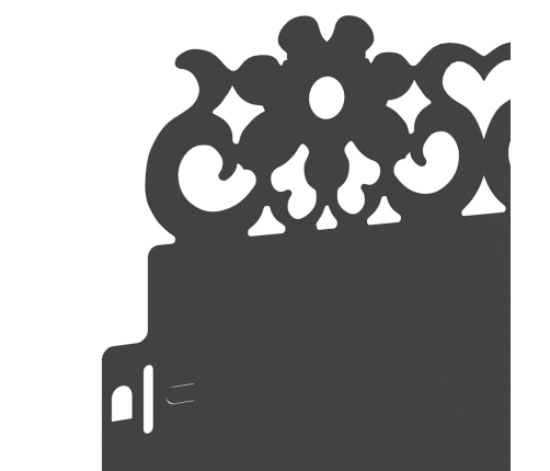 Zāliena Apmales 30 Pcs Melna 103 X 0,05 X 22 Cm Tērauds Vidaxl