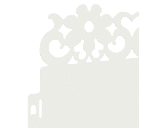 Zāliena Apmales 10 Pcs Balts 103 X 0,05 X 22 Cm Tērauds Vidaxl