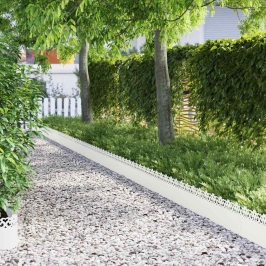 Zāliena Apmales 10 Pcs Balts 103 X 0,05 X 22 Cm Tērauds Vidaxl