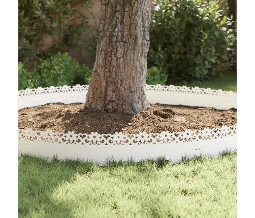 Zāliena Apmales 10 Pcs Balts 103 X 0,05 X 22 Cm Tērauds Vidaxl