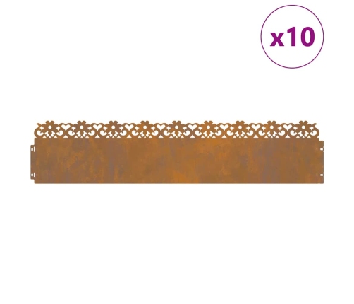 Zāliena Apmales 10 Pcs Rūsa 103 X 0,05 X 22 Cm Vidaxl