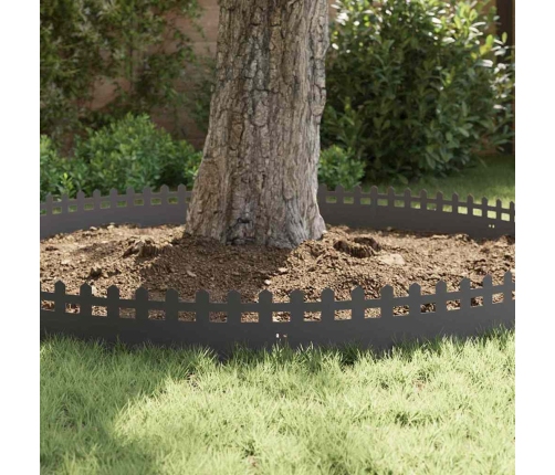 Zāliena Apmales 10 Pcs Melna 103 X 0,05 X 22 Cm Tērauds Vidaxl