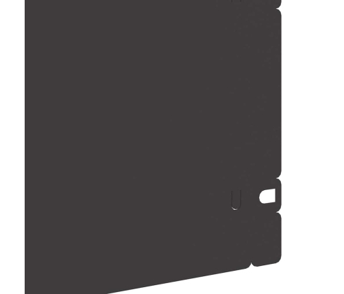 Zāliena Apmales 20 Pcs Melna 103 X 0,05 X 22 Cm Tērauds Vidaxl