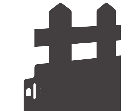 Zāliena Apmales 30 Pcs Melna 103 X 0,05 X 22 Cm Tērauds Vidaxl