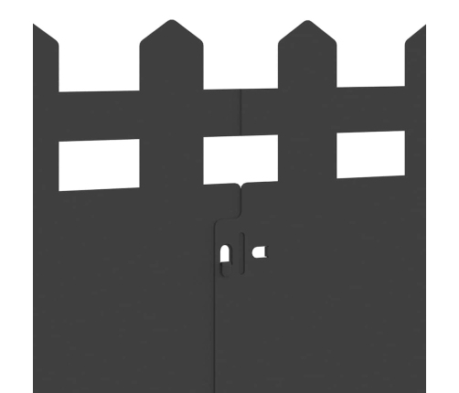 Zāliena Apmales 30 Pcs Melna 103 X 0,05 X 22 Cm Tērauds Vidaxl