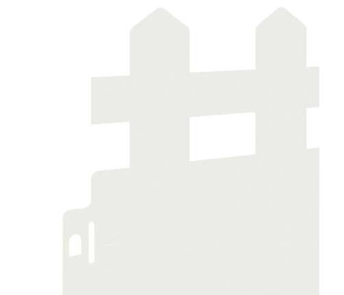 Zāliena Apmales 10 Pcs Balts 103 X 0,05 X 22 Cm Tērauds Vidaxl