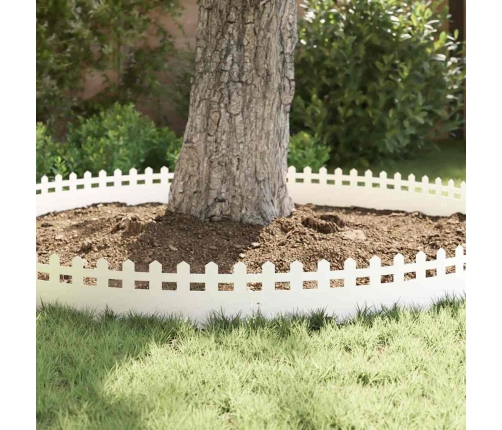 Zāliena Apmales 10 Pcs Balts 103 X 0,05 X 22 Cm Tērauds Vidaxl