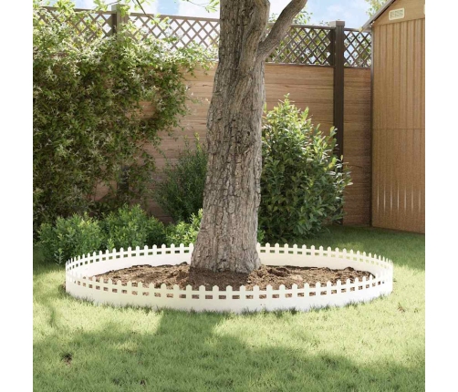 Zāliena Apmales 30 Pcs Balts 103 X 0,05 X 22 Cm Tērauds Vidaxl