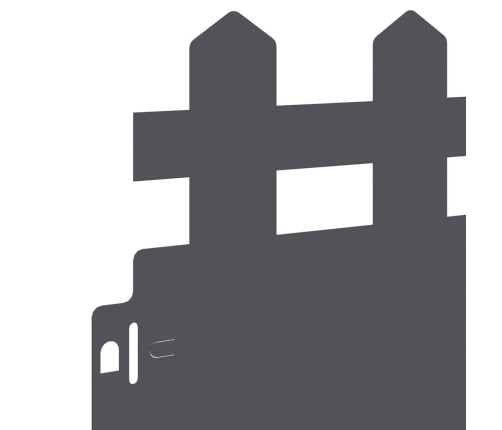 Zāliena Apmales 20 Pcs Antracīts 103 X 0,05 X 22 Cm Tērauds Vidaxl