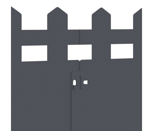 Zāliena Apmales 20 Pcs Antracīts 103 X 0,05 X 22 Cm Tērauds Vidaxl