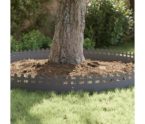 Zāliena Apmales 30 Pcs Antracīts 103 X 0,05 X 22 Cm Tērauds Vidaxl