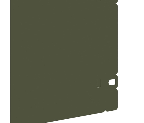 Zāliena Apmales 30 Pcs Olīvu Zaļš 103 X 0,05 X 22 Cm Tērauds Vidaxl