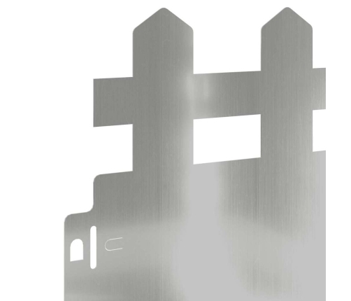 Zāliena Apmales 10 Pcs Sudraba 103 X 0,05 X 22 Cm Vidaxl