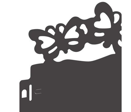 Zāliena Apmales 10 Pcs Melna 103 X 0,05 X 22 Cm Tērauds Vidaxl