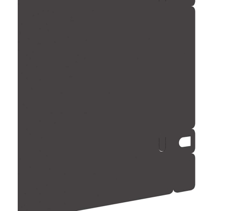 Zāliena Apmales 20 Pcs Melna 103 X 0,05 X 22 Cm Tērauds Vidaxl