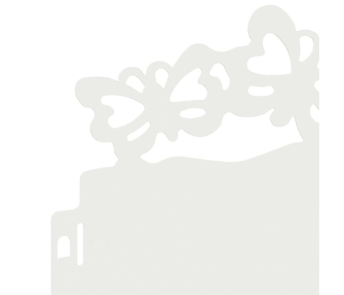 Zāliena Apmales 30 Pcs Balts 103 X 0,05 X 22 Cm Tērauds Vidaxl