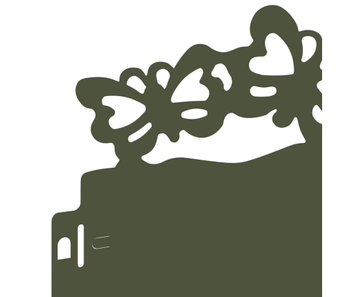 Zāliena Apmales 10 Pcs Olīvu Zaļš 103 X 0,05 X 22 Cm Tērauds Vidaxl