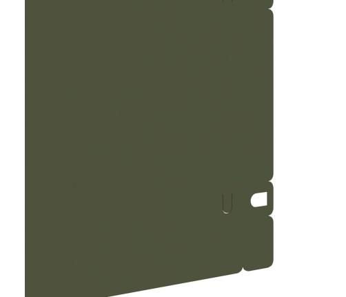 Zāliena Apmales 30 Pcs Olīvu Zaļš 103 X 0,05 X 22 Cm Tērauds Vidaxl